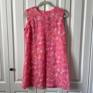 Pink abstract sleeveless dress, Avaleigh size L (never worn)
